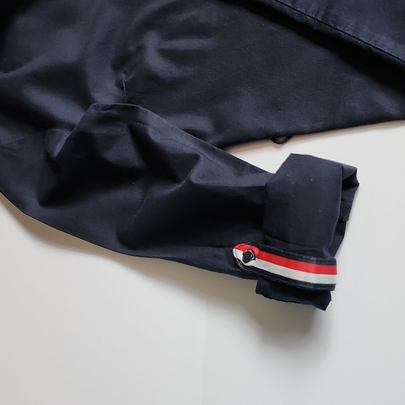 Tommy Hilfiger Navy Blue Button Up Long Sleeve Shirt Dress - Picture 7 of 12